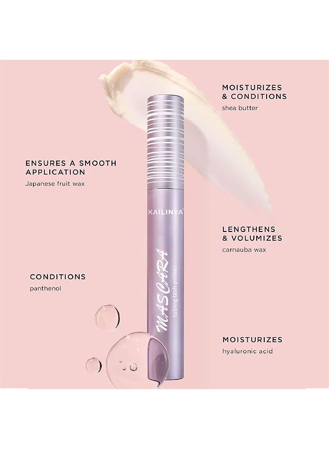 KAILINYA Curly and long-lasting mascara base cream - non-drying, long-lasting, and shape-stabilizing mascara, waterproof and lengthening 02# Black - Image 4